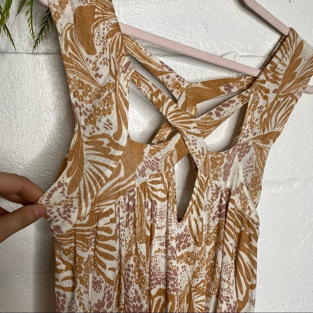 Free People Sugar Cane Crisscross Sleeveless Top In Tea Combo Size Small View 6